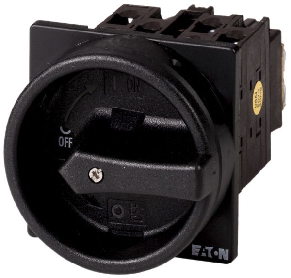 Interrupteur général INC Eaton, T0, 20A, 1-pôle, fonction d'arrêt, bouton noir