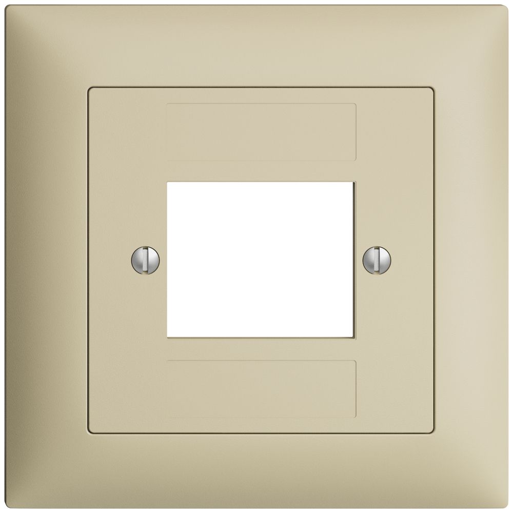 Frontset EDIZIOdue vanille 88×88mm 4×RJ45