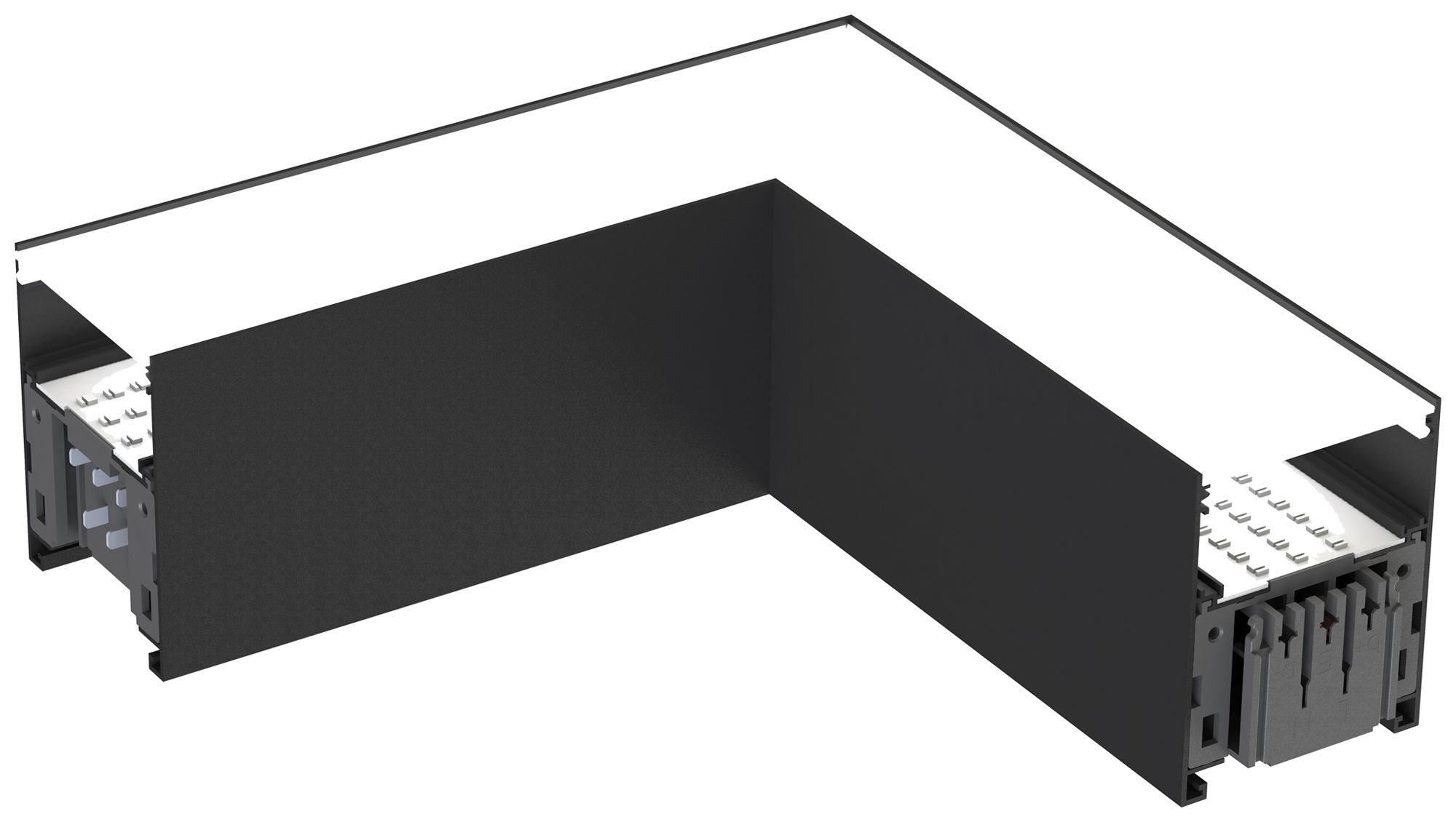 Parte luminosa DOTLUX CONNECT 12W 1400lm 840 DALI 204mm nero L-destra