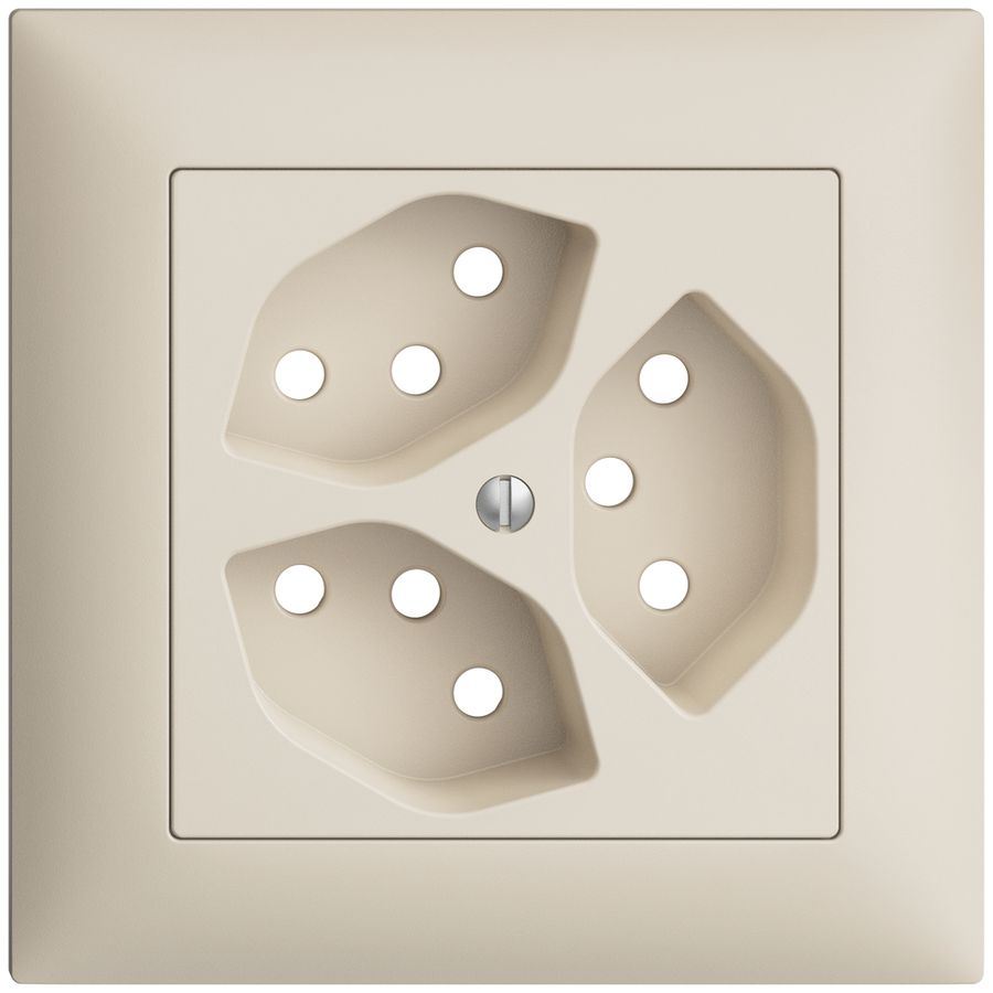 Frontset EDIZIOdue crema 88×88mm 3×T13