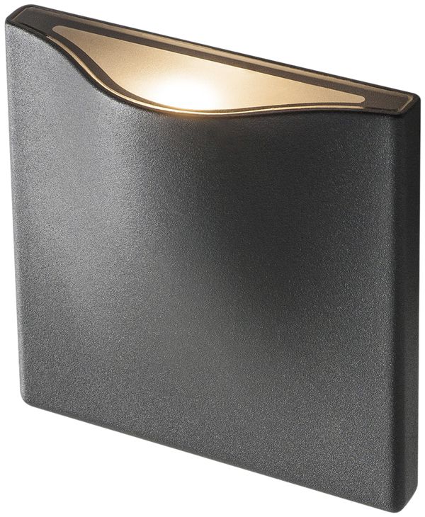 LED-Wandleuchte SLV VILUA I WL 8.3W 405lm 3000K IP54 120×120×58mm anthrazit