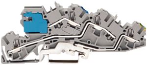 Morsetto 3 piani WAGO TopJob-S 4mm² NT/L/PE grigio