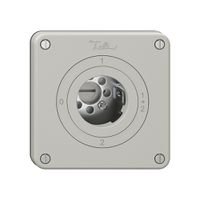 Drehschalter NEVO, 1/1 L, ohne Zylinder, KS, 0-1-1+2-2, lichtgrau