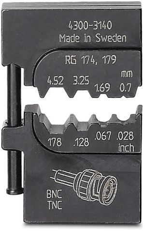 Matrice de rechange CRIMPFOX M CX 2/DIE pour BNC/TNC