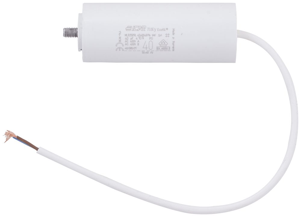 Condensatore ICAR MLR25PRL4540045116 40µF 450V per motore Ø45×116mm