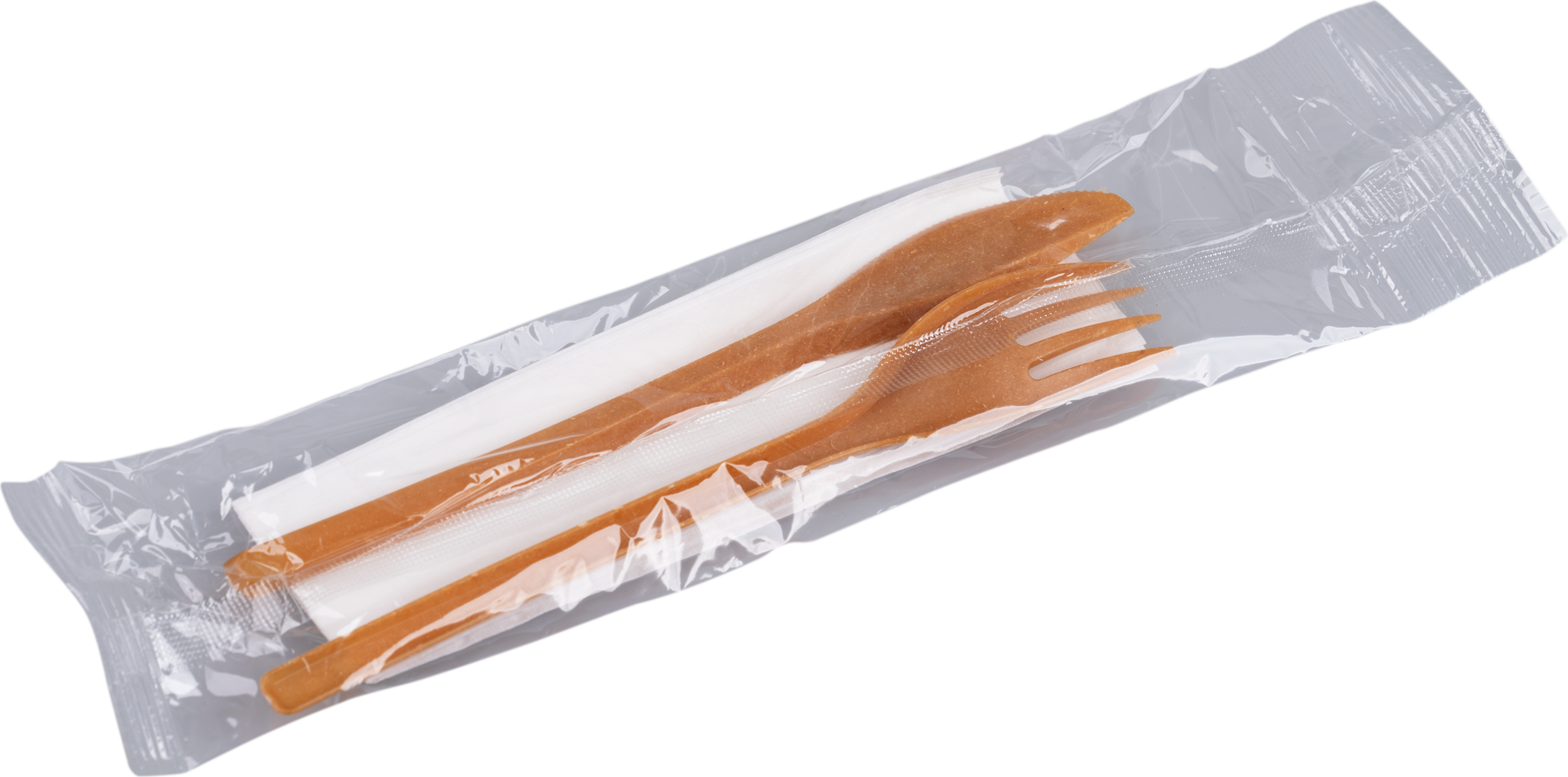 Besteckset Gabel + Messer, Serviette aus WPC 180 mm