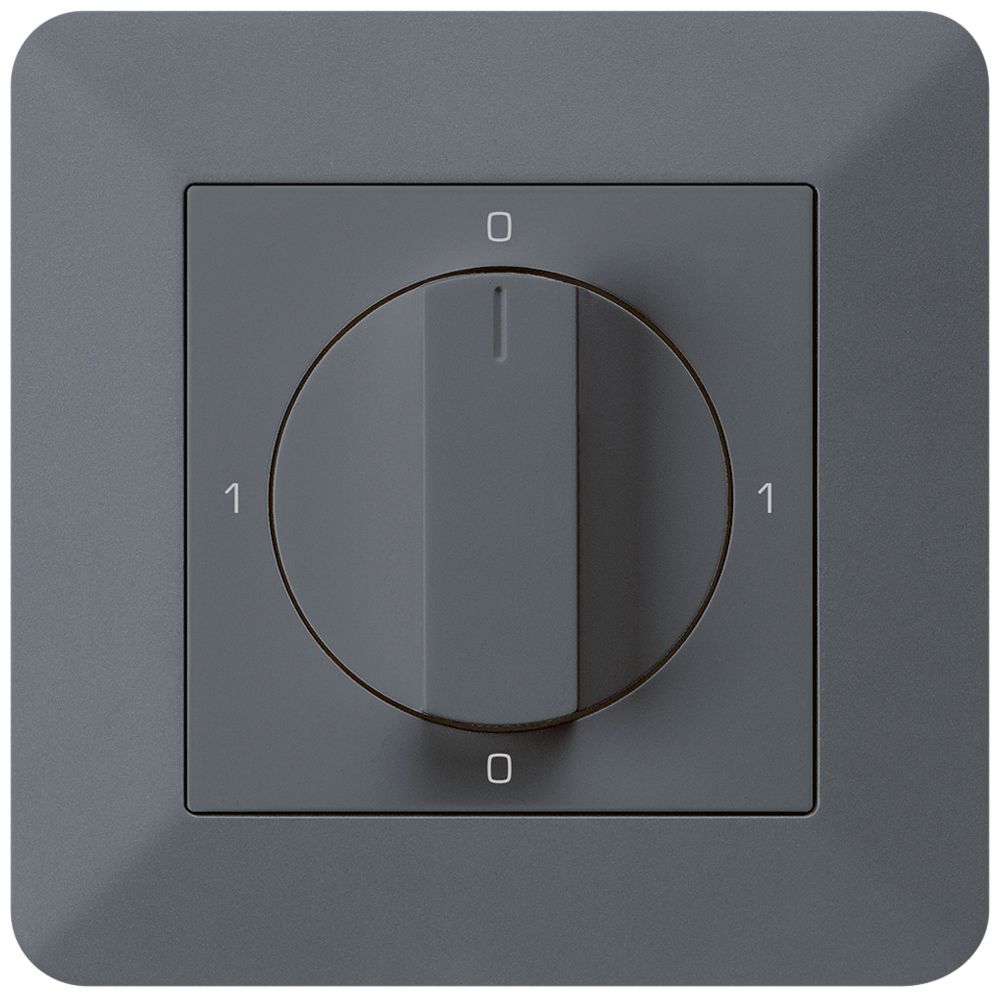 UP-Drehschalter kallysto.trend 0/1L anthrazit mit Drehgriff