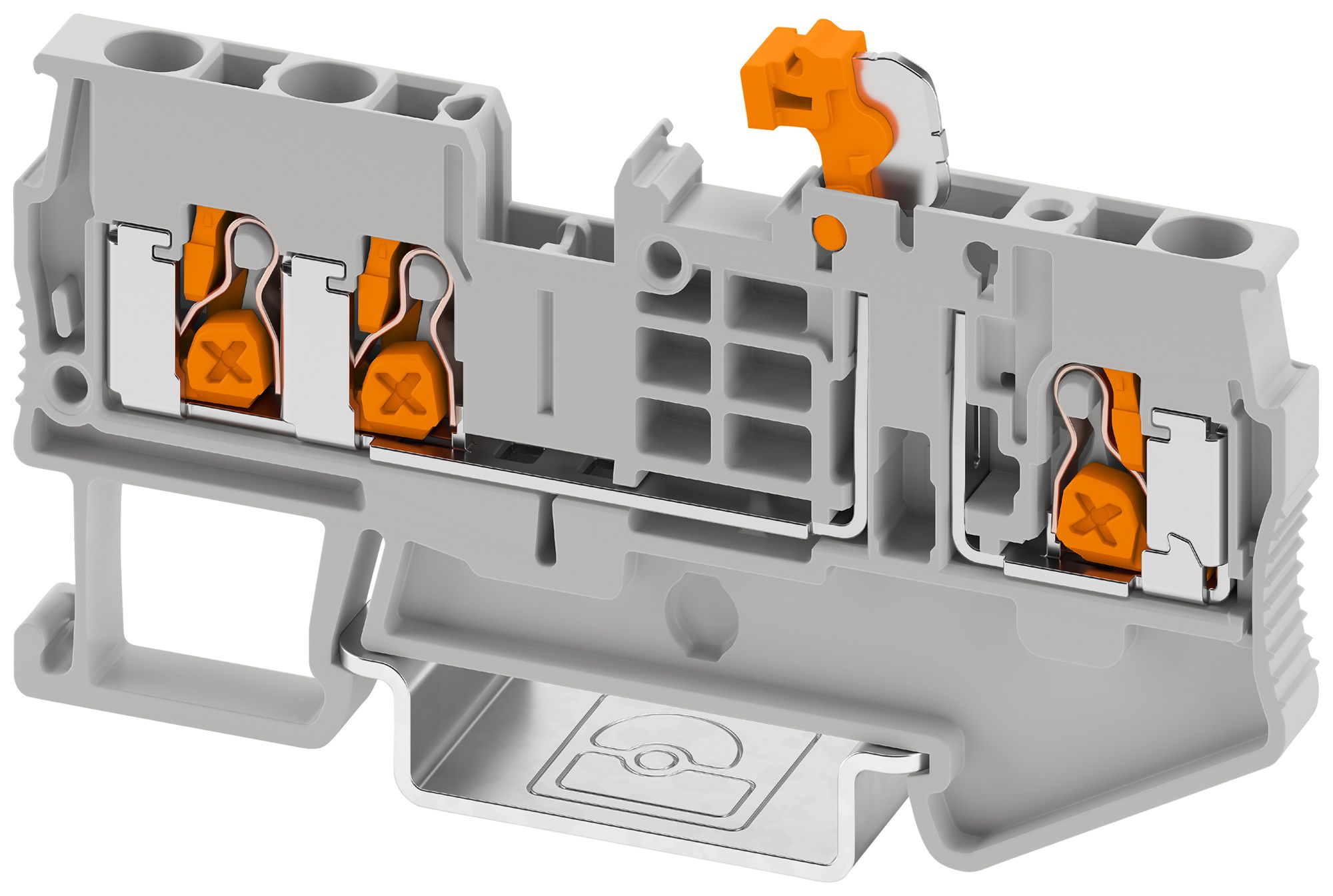 Borne de sectionnement à couteau PX XT 2,5-TWIN-MT 4mm² 20A 500V 3×1 DIN35 gr