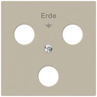 Frontplatte Hager kallysto zu Woertz-Erdsteckdose mit 3 Verbinder beige