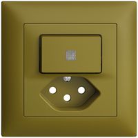 Kit frontale INC EDIZIOdue olive 88×88mm T13 con lente