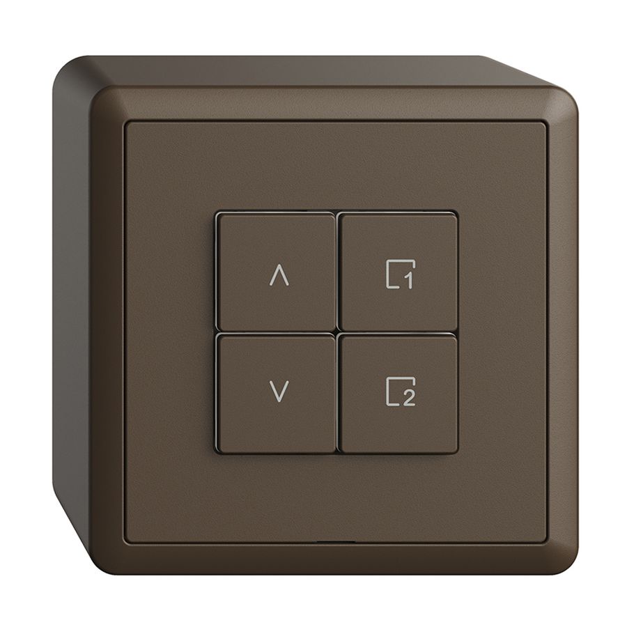 Interruttore tapparelle AP 1K/4T scena Edue Wiser coffee