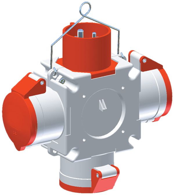 Distributeur en croix Bals 3×CEE 5P 32A 400V 6h