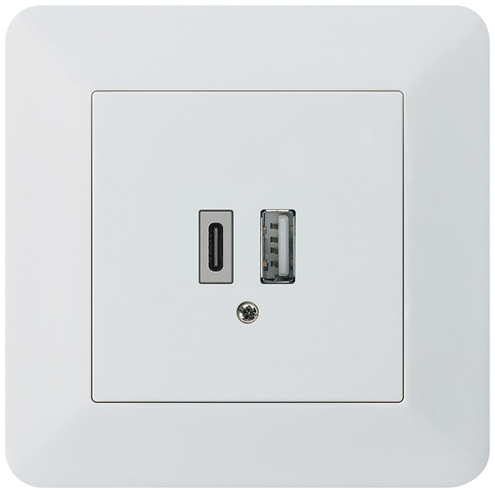 UP-USB-Ladesteckdose kallysto.trend 18W PD 1×Typ A+1×Typ C weiss