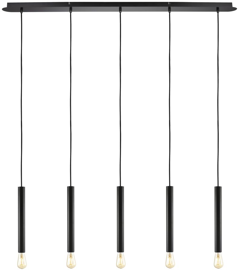 Deckenrosette SLV FITU 5×Ausgänge, L=1200mm, schwarz