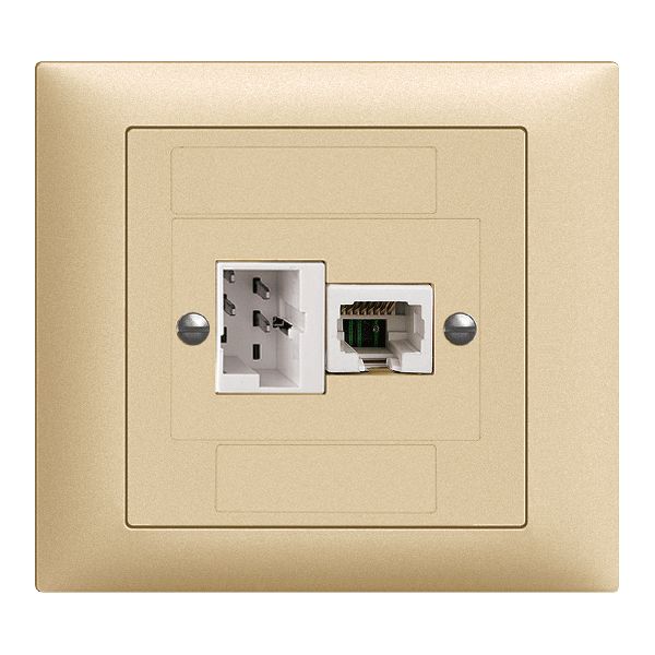 EB-Dose xDSL RJ45/TT83 sand ITplus EDIZIOdue mit Filter