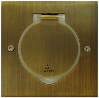 Bodensteckdose Arnould ART eckig, 1×T13, Zamak, bronze