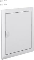 Cadre avec porte Hager volta 1-rangée 348×356×9mm IP00 argent