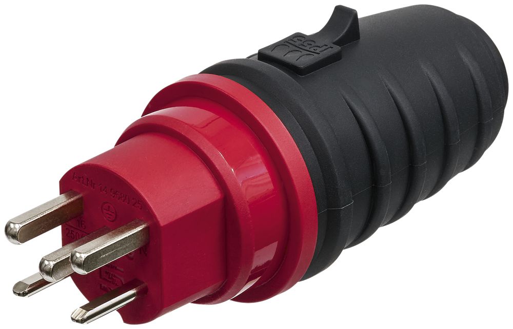 Spina mobile Steffen T25 IP55 16A 400V, antracite/rosso