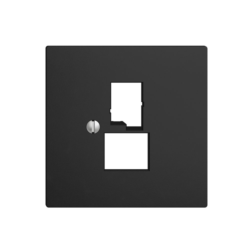 Frontplatte EDIZIOdue schwarz, für DSL-Breitband Dose