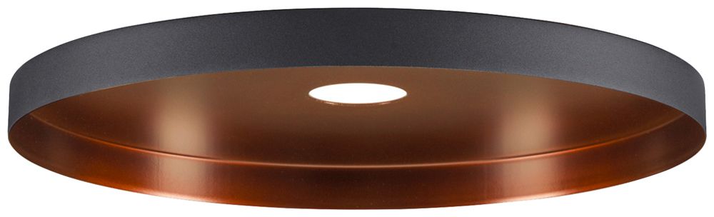 Leuchtenschirm SLV LALU PLATE rund gerade Stahl Ø330×15mm schwarz bronze unifaf.