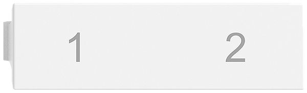 Plaquette indicatrice STANDARDdue 1-2, pour sortie plate, 10 pièces, blanc