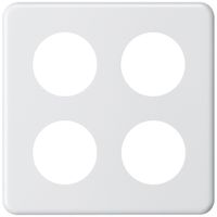 Abdeckplatte basico 2×2 4×Ø43mm weiss