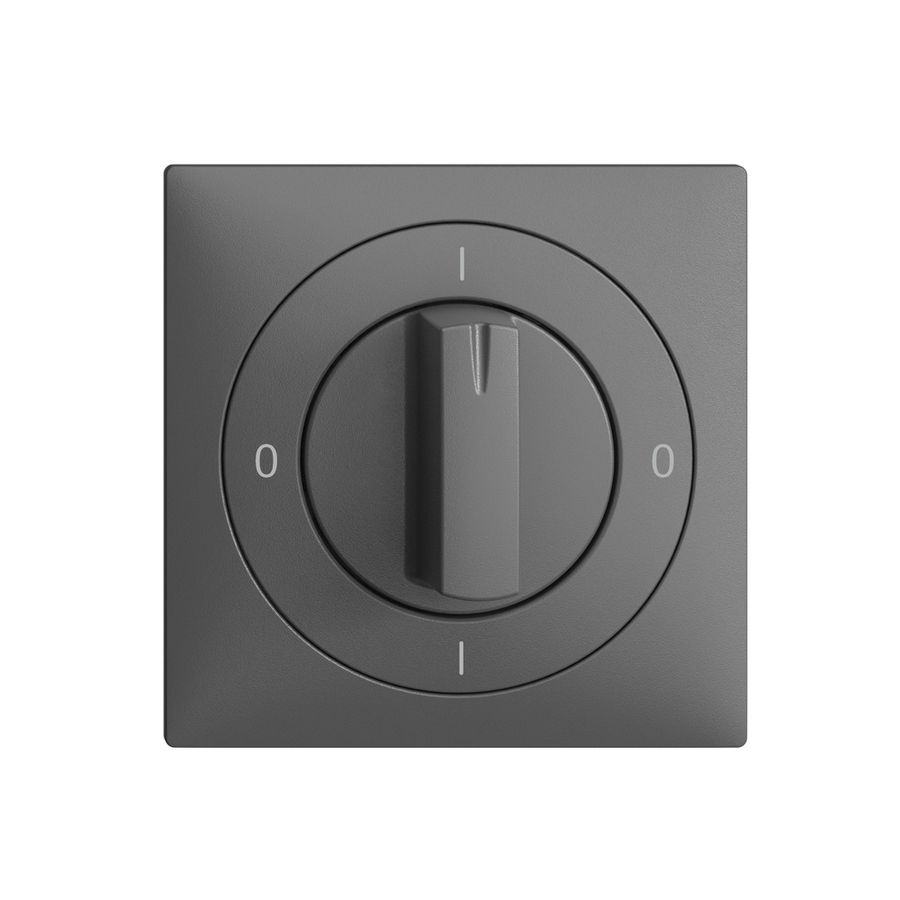 Frontset EDIZIOdue 0-1-0-1 dunkelgrau 60×60mm für Drehschalter