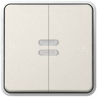 Leuchtwipptaster doppelt PLEXO Ö+S/1L weiss