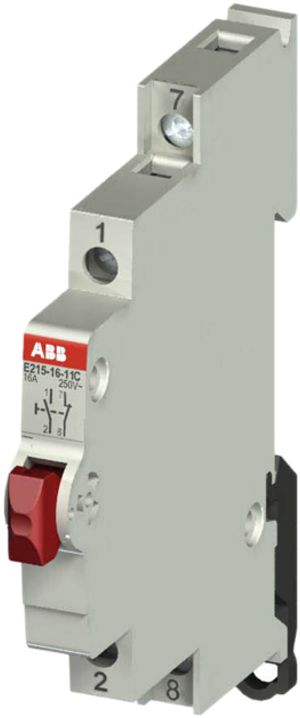 EB-Taster ABB 250V 16A 1No/Nc rot