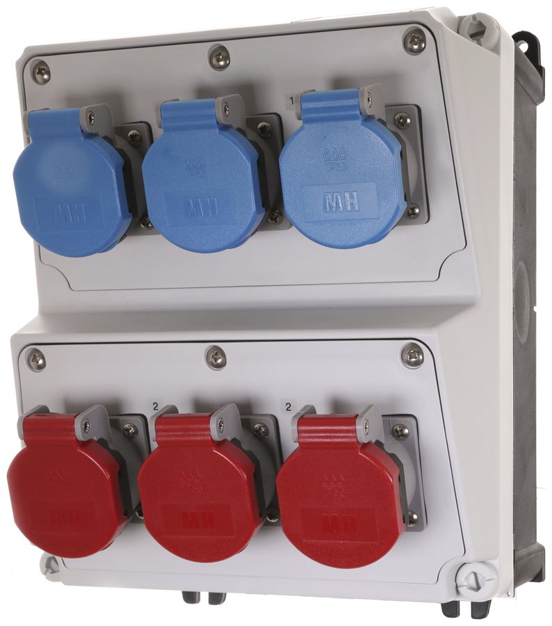 Stromverteiler Mennekes Amaxx 3×T23 3×T25 IP44