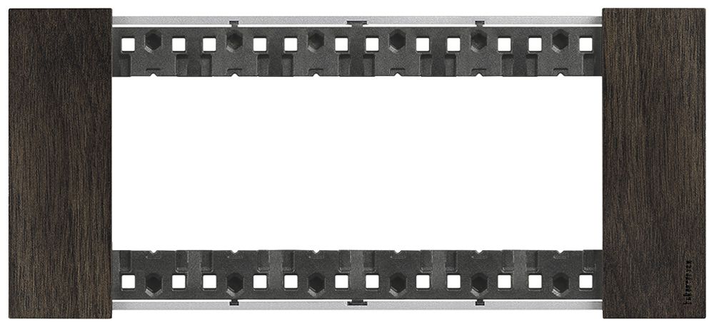 Cadre de recouvrement Living Now 6 modules 192.5×86mm walnut