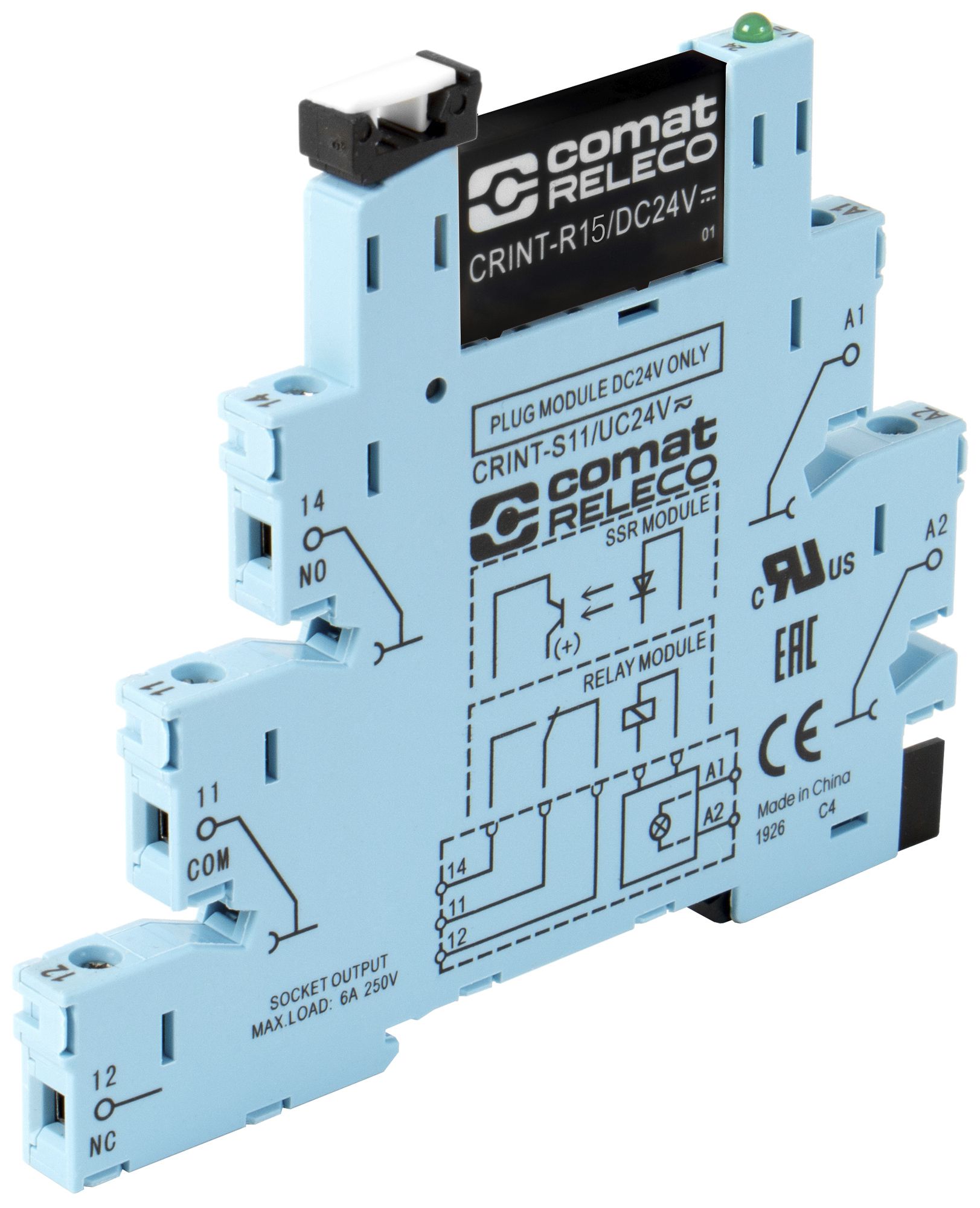 Interfacerelais ComatReleco CRINT-C115, 12VDC, 1W MOSFET 4A/3…28.8VDC