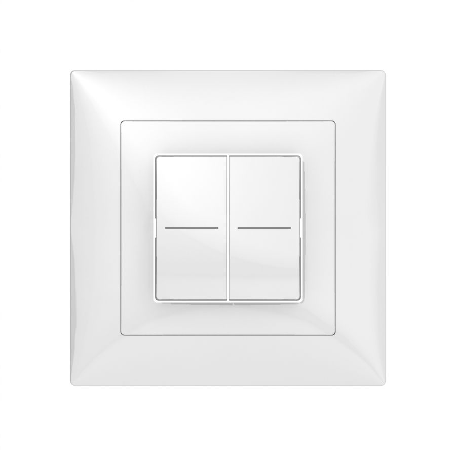 Couronne pour senseur poussoir SIDUS KNX Basic Fset-B 2/4, blanc brillant