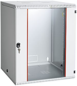 Armoire murale 19" R&M 18UH, porte vitrée, 600×864×600mm, tôle d'acier gr