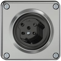 Steckdose ELEMENT SNAPFIX® 1×Typ 15 10A 440V IP20 alu