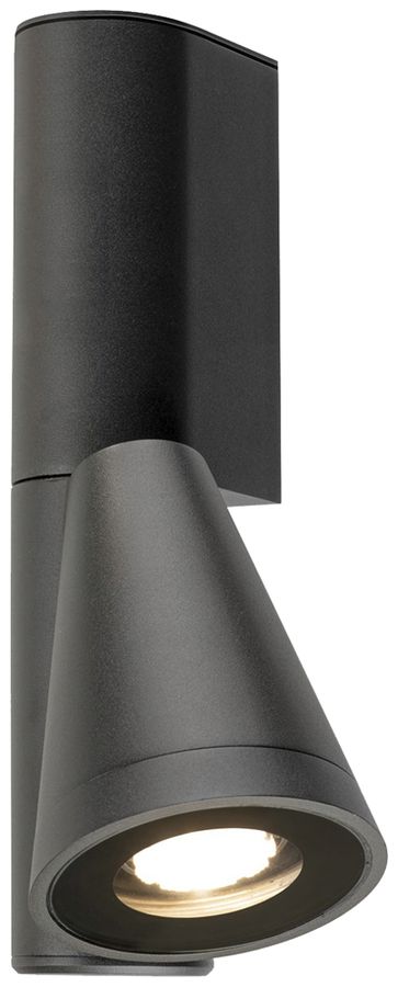 Wandleuchte SLV T-TUBE GU10 1×10W IP65 DIM 283×180mm schwarz