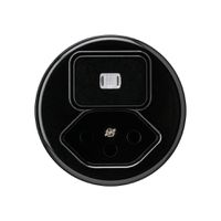 Inserto per combinazione luminosa A-R/1L+tipo 13 nero basico protezione bambini