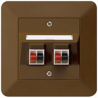 Prise ENC audio kallysto.trend 2× brun borne à étrier pour 2 haut-parleurs