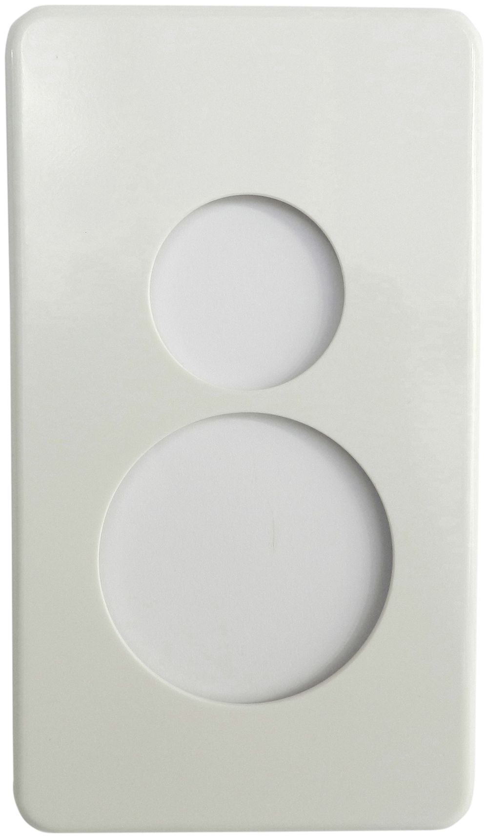 Plaque de recouvrement 2×II 43+58/60mm blanc