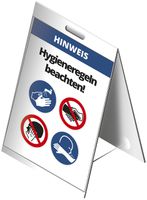 Dachaufsteller CIMCO "Hygieneregeln beachten" 300×500mm