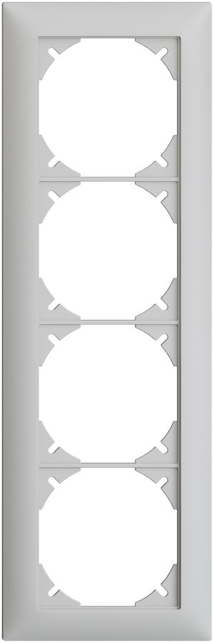 Abdeckrahmen EDIZIOdue 4×1 hellgrau