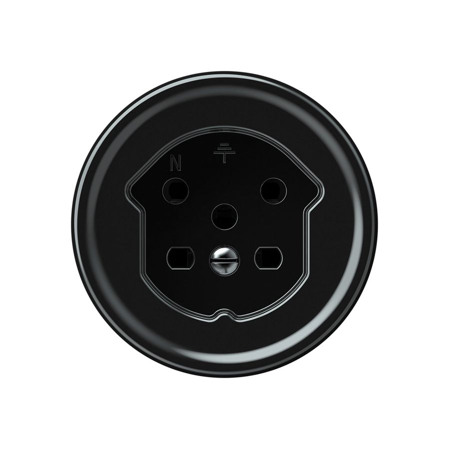 Steckdose origin 1×Typ 15 10A 230V 60×60mm schwarz