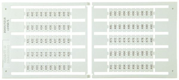 Etichetta di marcaggio 5×5mm 10×21…30, 5 carte da 100
