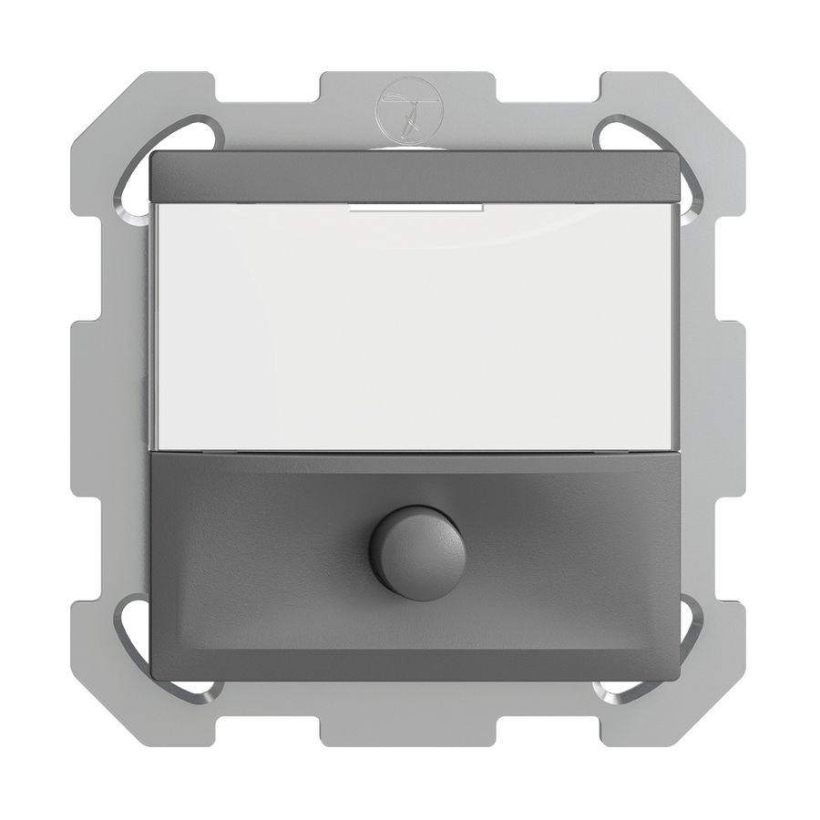 UP-Taster mit Namensschild EDIZIOdue dunkelgrau