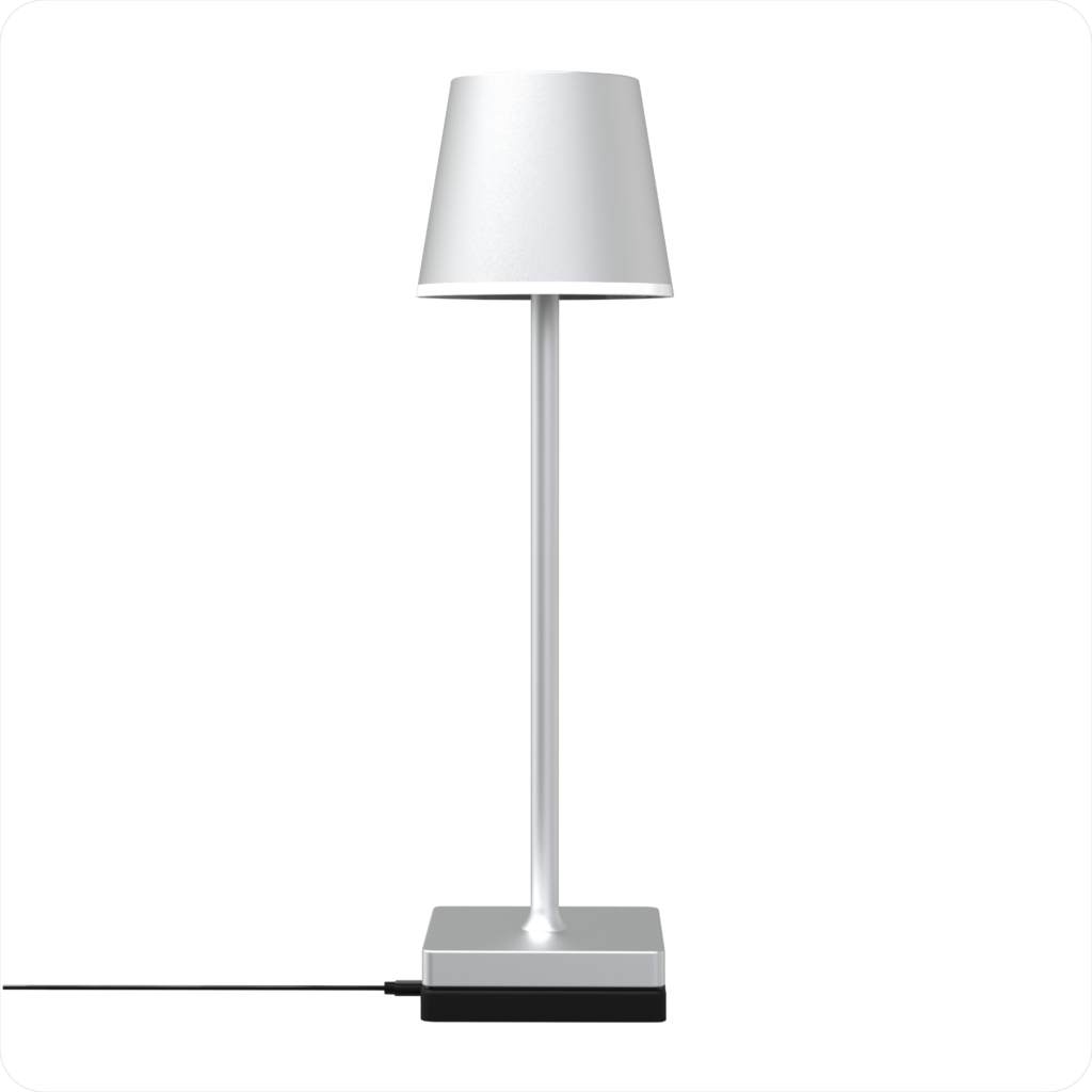 Lampe de table à accu X2 by xoxo, 3W, 3000K, argent