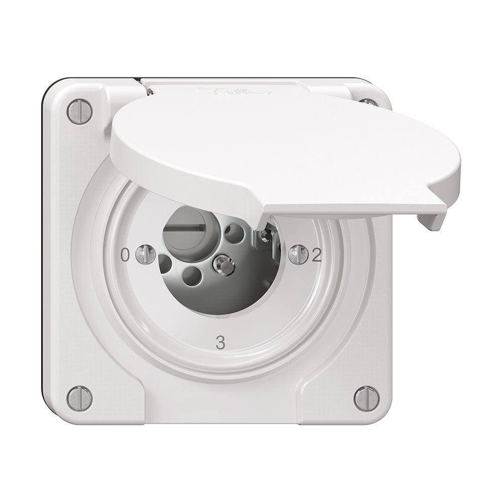 Interrupteur rotatif NEVO N.CO 5/2L, sans cylindre, KS, 0-1-2-3, blanc