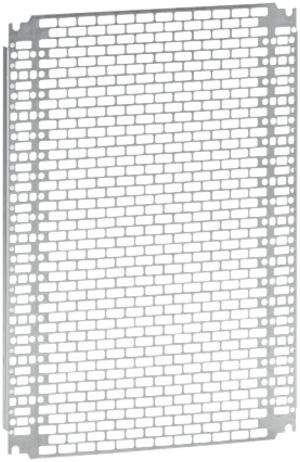 Plaque de montage Legrand perforée pour armoire 300×400mm, zing.