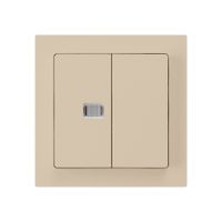 Frontset kallysto beige mit 1 Linse 60×60mm