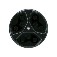 Steckdose Hager basico 3×Typ 23 A schwarz
