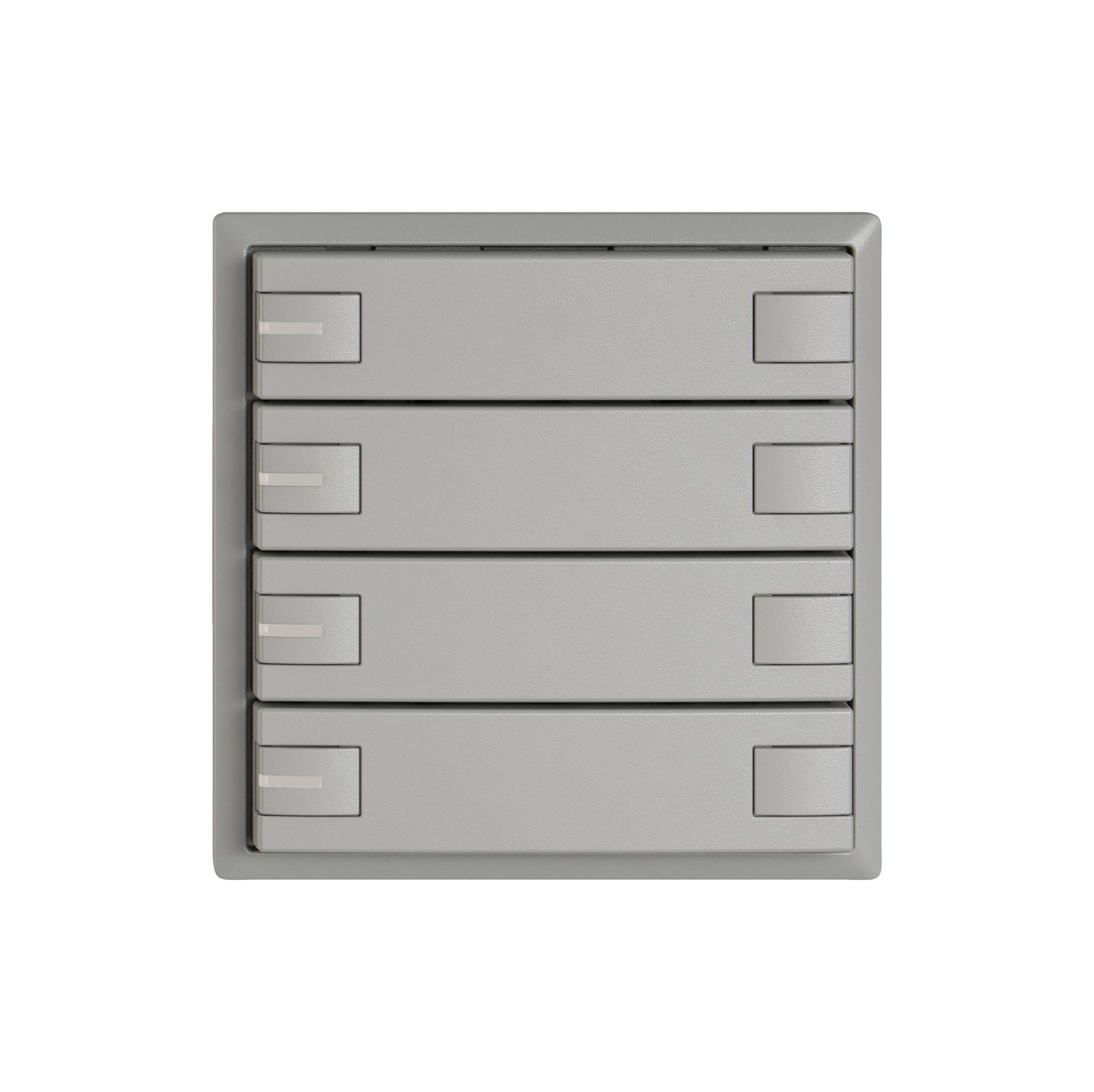 Poussoir KNX RGB EDIZIO.liv SNAPFIX® capteur temp.RGB-LED 4× comm.2T grc